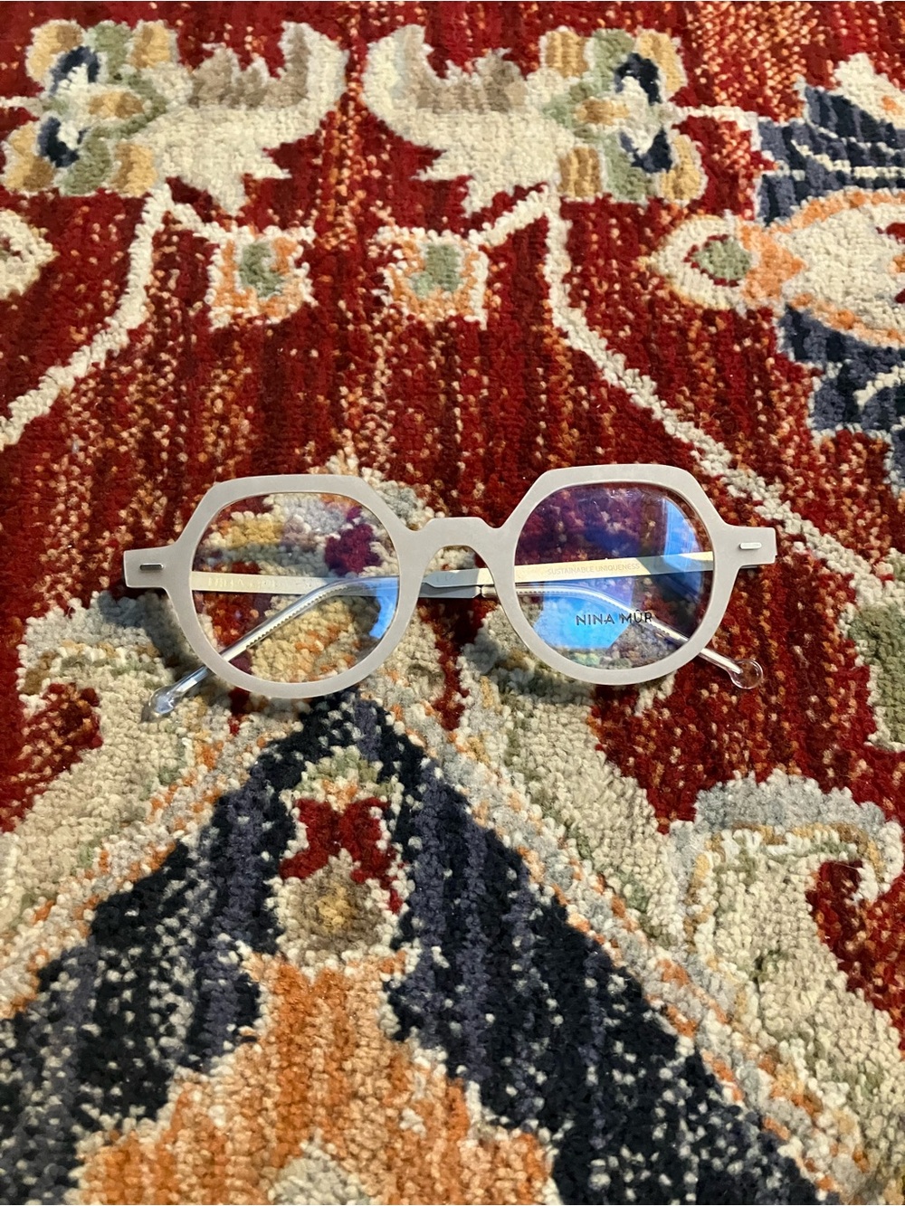 Women's Round Cream Frame Glasses